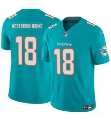 Youth Miami Dolphins 18 Nick Westbrook Ikhine Aqua 2025 F U S E  Vapor Limited Stitched Football Jersey