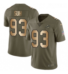 Youth Nike Miami Dolphins 93 Ndamukong Suh Limited OliveGold 2017 Salute to Service NFL Jersey Youth Nike Miami Dolphins 93 Ndamukong Suh Limited OliveGold 2017 Salute to Service NFL Jersey