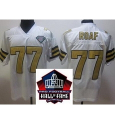 2012 Hall of Fame New Orleans Saints 77 Willie Roaf White Throwback Jerseys 2012 Hall of Fame New Orleans Saints 77 Willie Roaf White Throwback Jerseys