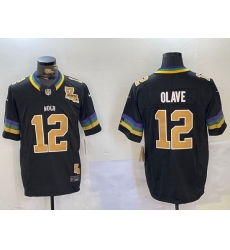 Men New Orleans Saints 12 Chris Olave Black 2024 F U S E Vapor Limited Stitched Jersey 2 Men New Orleans Saints 12 Chris Olave Black 2024 F U S E Vapor Limited Stitched Jersey 2