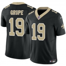 Men New Orleans Saints 19 Blake Grupe Black 2025 F U S E Vapor Limited Stitched Football Jersey