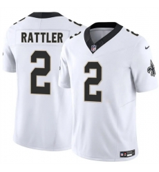 Men New Orleans Saints 2 Spencer Rattler White 2025 F U S E Vapor Limited Stitched Football Jersey Men New Orleans Saints 2 Spencer Rattler White 2025 F U S E Vapor Limited Stitched Football Jersey