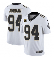 Men New Orleans Saints 2022 #94 Cameron Jordan White With 4-star C Patch Vapor Untouchable Limited Stitched NFL Jersey Men New Orleans Saints 2022 #94 Cameron Jordan White With 4-star C Patch Vapor Untouchable Limited Stitched NFL Jersey