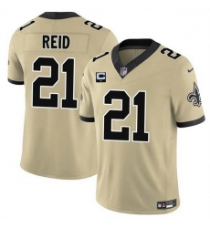 Men New Orleans Saints 21 Justin Reid Gold 2025 F U S E  With 1 Star C Patch Alternate Vapor Limited Stitched Football Jersey