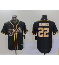 Men New Orleans Saints 22 Rashid Shaheed Black Cool Base Stitched Baseball Jersey Men New Orleans Saints 22 Rashid Shaheed Black Cool Base Stitched Baseball Jersey
