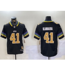 Men New Orleans Saints 41 Alvin Kamara Black 2024 F U S E Vapor Limited Stitched Jersey 1 Men New Orleans Saints 41 Alvin Kamara Black 2024 F U S E Vapor Limited Stitched Jersey 1