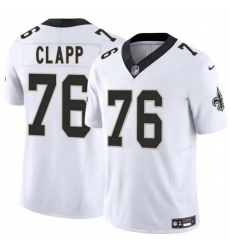 Men New Orleans Saints 76 Will Clapp White 2025 F U S E Vapor Limited Stitched Football Jersey
