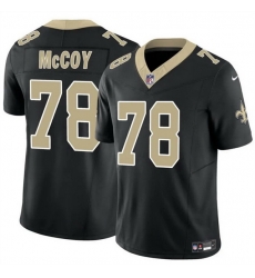 Men New Orleans Saints 78 Erik McCoy Black 2025 F U S E Vapor Limited Stitched Football Jersey