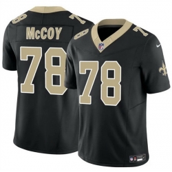 Men New Orleans Saints 78 Erik McCoy Black 2025 F U S E Vapor Limited Stitched Football Jersey