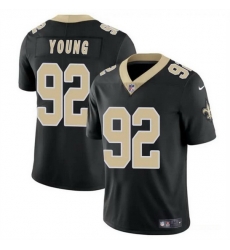 Men New Orleans Saints 92 Chase Young Black Vapor Limited Stitched Football Jersey Men New Orleans Saints 92 Chase Young Black Vapor Limited Stitched Football Jersey