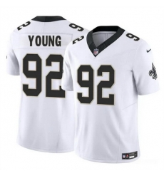 Men New Orleans Saints 92 Chase Young White 2023 F U S E Vapor Limited Stitched Football Jersey Men New Orleans Saints 92 Chase Young White 2023 F U S E Vapor Limited Stitched Football Jersey