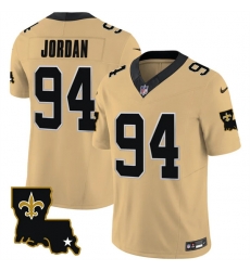 Men New Orleans Saints 94 Cameron Jordan Gold 2023 F U S E 1987 Legacy Vapor Stitched Jersey Men New Orleans Saints 94 Cameron Jordan Gold 2023 F U S E 1987 Legacy Vapor Stitched Jersey