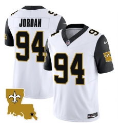 Men New Orleans Saints 94 Cameron Jordan White Black 2023 F U S E 1987 Legacy Vapor Stitched Jersey Men New Orleans Saints 94 Cameron Jordan White Black 2023 F U S E 1987 Legacy Vapor Stitched Jersey
