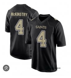 Men New Orleans Saints Aid McKinstry #4 Nike Black Stitched Jersey