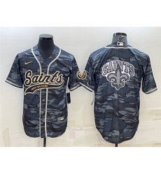 Men New Orleans Saints Blank Grey Navy Team Big Logo With Patch Cool Base Stitched Baseball Jersey Men New Orleans Saints Blank Grey Navy Team Big Logo With Patch Cool Base Stitched Baseball Jersey