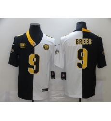 Men Nike New Orleans Saints Drew Brees 9 Black White Split Limited Jersey Men Nike New Orleans Saints Drew Brees 9 Black White Split Limited Jersey