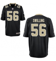 Men Nike New Orleans pat swilling 56 Black Vapor Limited jersey Men Nike New Orleans pat swilling 56 Black Vapor Limited jersey