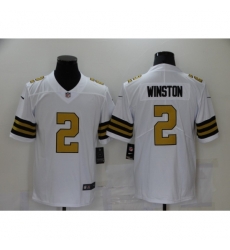 Men's New Orleans Saints #2 Jameis Winston White Limited Jersey Men's New Orleans Saints #2 Jameis Winston White Limited Jersey