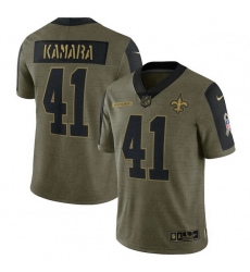Men's New Orleans Saints Alvin Kamara Nike Olive 2021 Salute To Service Limited Player Jersey Men's New Orleans Saints Alvin Kamara Nike Olive 2021 Salute To Service Limited Player Jersey