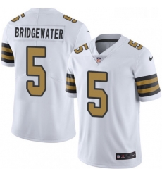 Mens Nike New Orleans Saints 5 Teddy Bridgewater Limited White Rush Vapor Untouchable NFL Jersey Mens Nike New Orleans Saints 5 Teddy Bridgewater Limited White Rush Vapor Untouchable NFL Jersey