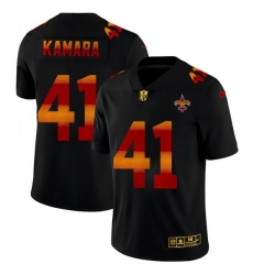 New Orleans Saints 41 Alvin Kamara Men Black Nike Red Orange Stripe Vapor Limited NFL Jersey New Orleans Saints 41 Alvin Kamara Men Black Nike Red Orange Stripe Vapor Limited NFL Jersey