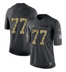 Nike Saints #77 Willie Roaf Black Mens Stitched NFL Limited 2016 Salute To Service Jersey Nike Saints #77 Willie Roaf Black Mens Stitched NFL Limited 2016 Salute To Service Jersey