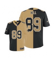 Nike Saints #89 Josh Hill Black Gold Mens Stitched NFL Elite Split Jersey Nike Saints #89 Josh Hill Black Gold Mens Stitched NFL Elite Split Jersey