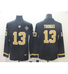 Saints 13 Michael Thomas Black Therma Long Sleeve Jersey Saints 13 Michael Thomas Black Therma Long Sleeve Jersey