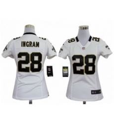 Nike Women New Orleans Saints #28 Mark Ingram White Jerseys Nike Women New Orleans Saints #28 Mark Ingram White Jerseys
