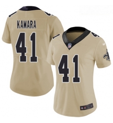 Saints #41 Alvin Kamara Gold Women Stitched Football Limited Inverted Legend Jersey Saints #41 Alvin Kamara Gold Women Stitched Football Limited Inverted Legend Jersey