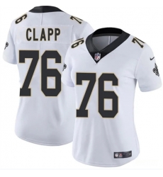 Women New Orleans Saints 76 Will Clapp White 2025 Vapor Stitched Game Jersey Women New Orleans Saints 76 Will Clapp White 2025 Vapor Stitched Game Jersey