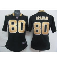 Womens Nike New Orleans Saints 80 Graham Black Nike NFL Jerseys Womens Nike New Orleans Saints 80 Graham Black Nike NFL Jerseys