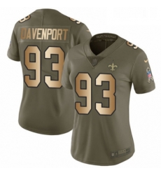 Womens Nike New Orleans Saints 93 Marcus Davenport Limited OliveGold 2017 Salute to Service NFL Jersey Womens Nike New Orleans Saints 93 Marcus Davenport Limited OliveGold 2017 Salute to Service NFL Jersey