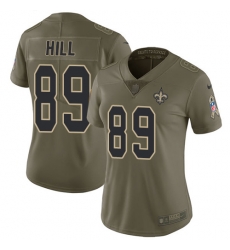 Womens Nike Saints #89 Josh Hill Olive Stitched NFL Limited 2017 Salute to Service Jersey Womens Nike Saints #89 Josh Hill Olive Stitched NFL Limited 2017 Salute to Service Jersey