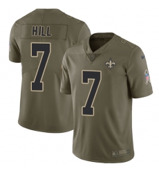 Limited Nike Olive Youth Taysom Hill Jersey NFL 7 New Orleans Saints 2017 Salute to Service Limited Nike Olive Youth Taysom Hill Jersey NFL 7 New Orleans Saints 2017 Salute to Service