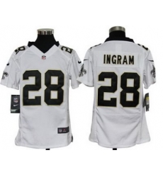 Youth Nike New Orleans Saints 28# Mark Ingram White Color Jersey Youth Nike New Orleans Saints 28# Mark Ingram White Color Jersey