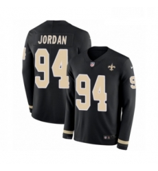 Youth Nike New Orleans Saints 94 Cameron Jordan Limited Black Therma Long Sleeve NFL Jersey Youth Nike New Orleans Saints 94 Cameron Jordan Limited Black Therma Long Sleeve NFL Jersey