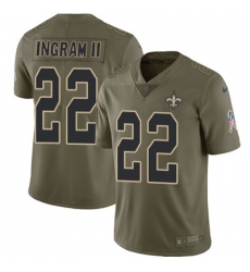 Youth Nike Saints #22 Mark Ingram II Olive Stitched NFL Limited 2017 Salute to Service Jersey Youth Nike Saints #22 Mark Ingram II Olive Stitched NFL Limited 2017 Salute to Service Jersey