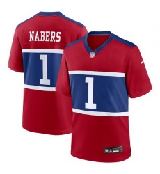 Men New York Giants 1 Malik Nabers Red Vapor Untouchable Limited Stitched Jersey Men New York Giants 1 Malik Nabers Red Vapor Untouchable Limited Stitched Jersey