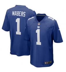 Men New York Giants 1 Malik Nabers Royal 2024 First Round Pick Football Stitched Game Jersey Men New York Giants 1 Malik Nabers Royal 2024 First Round Pick Football Stitched Game Jersey