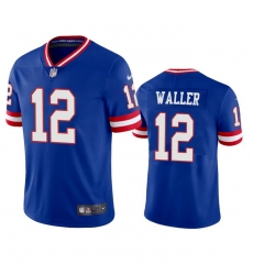 Men New York Giants 12 Darren Waller Blue Classic Stitched Jersey Men New York Giants 12 Darren Waller Blue Classic Stitched Jersey