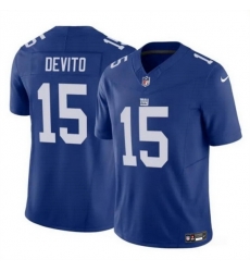 Men New York Giants 15 Tommy DeVito Blue 2023 F U S E Vapor Untouchable Limited Stitched Jersey Men New York Giants 15 Tommy DeVito Blue 2023 F U S E Vapor Untouchable Limited Stitched Jersey