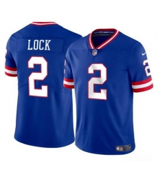 Men New York Giants 2 Drew Lock Blue Throwback Vapor Untouchable Limited Stitched Jersey Men New York Giants 2 Drew Lock Blue Throwback Vapor Untouchable Limited Stitched Jersey