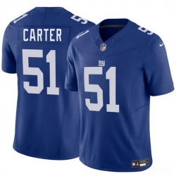 Men New York Giants 51 Abdul Carter Blue 2025 Draft F U S E  Vapor Untouchable Limited Stitched Jersey