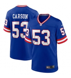 Men New York Giants 53 Harry Carson Royal Classic Retired Player Stitched Game Jersey Men New York Giants 53 Harry Carson Royal Classic Retired Player Stitched Game Jersey