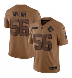 Men New York Giants 56 Lawrence Taylor 2023 Brown Salute To Service Vapor Untouchable Limited Stitched Jersey Men New York Giants 56 Lawrence Taylor 2023 Brown Salute To Service Vapor Untouchable Limited Stitched Jersey