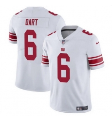 Men New York Giants 6 Jaxson Dart White 2025 Draft Vapor Untouchable Limited Stitched Jersey