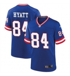 Men New York Giants 84 Jalin Hyatt Royal Classic Stitched Jersey Men New York Giants 84 Jalin Hyatt Royal Classic Stitched Jersey