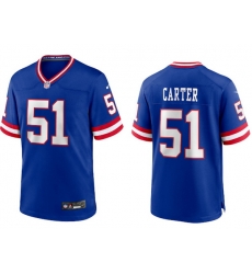 Men Nike Abdul Carter Royal #51 New York Giants Stitched Jersey