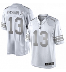 Mens Nike New York Giants 13 Odell Beckham Jr Limited White Platinum NFL Jersey Mens Nike New York Giants 13 Odell Beckham Jr Limited White Platinum NFL Jersey